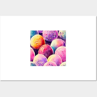 Watercolor cookie pattern Posters and Art